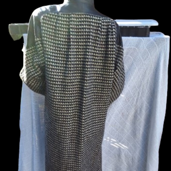 Vintage black‎ and white wool maxi coat 14 - Picture 14 of 14